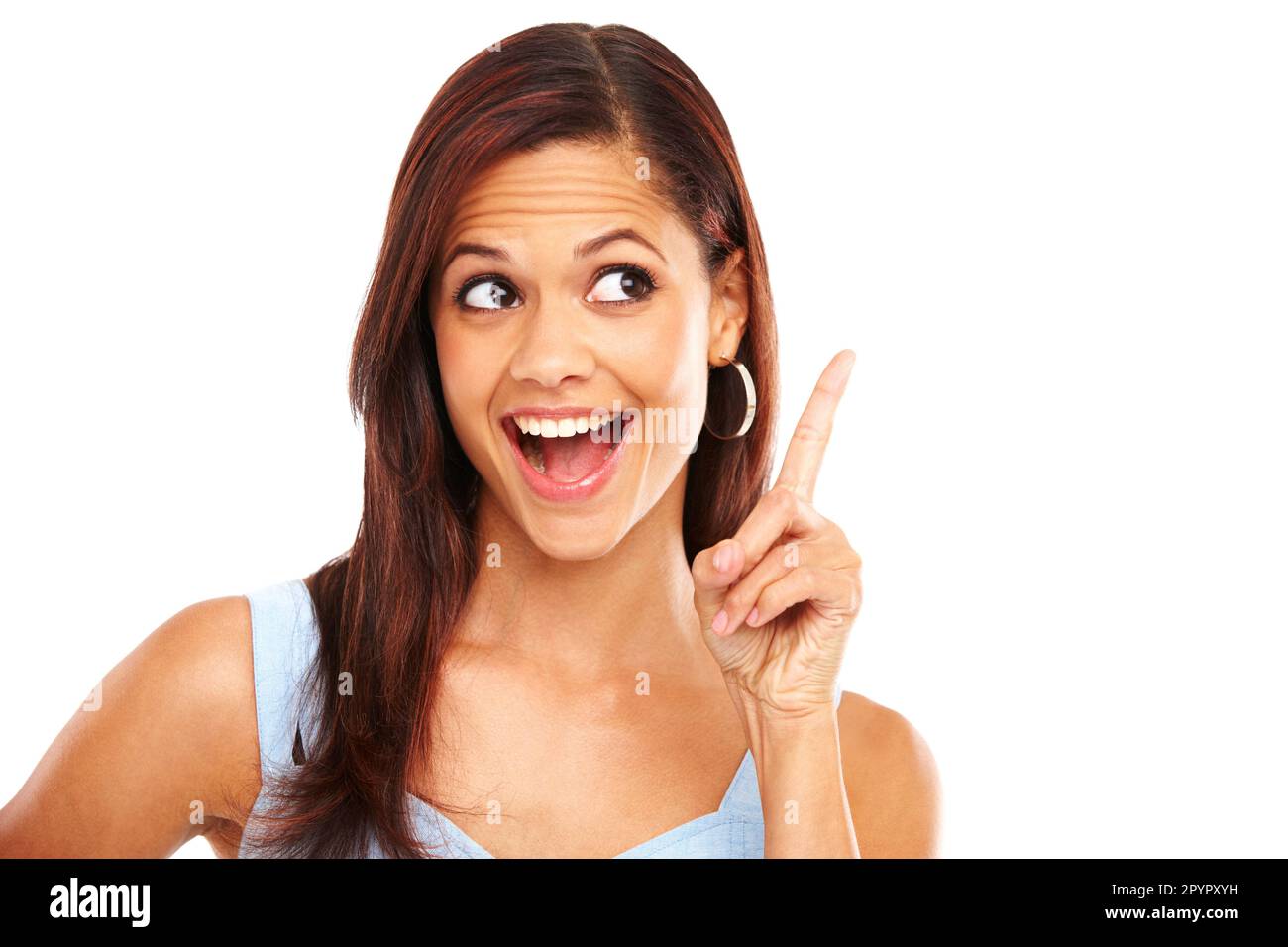 Einfach wunderschön. Studioaufnahme einer attraktiven jungen Frau, isoliert auf Weiß. Stockfoto