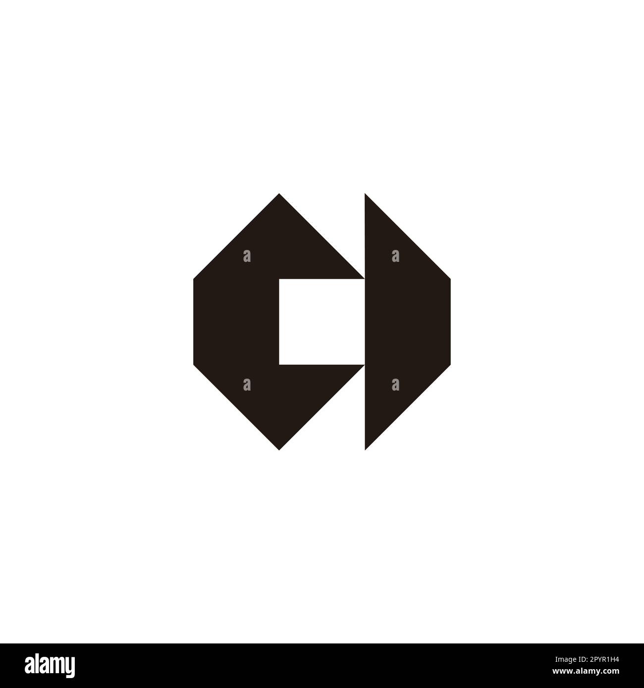 Buchstabe CO oc c o Punkt geometrisches Symbol einfacher Logo-Vektor Stock Vektor