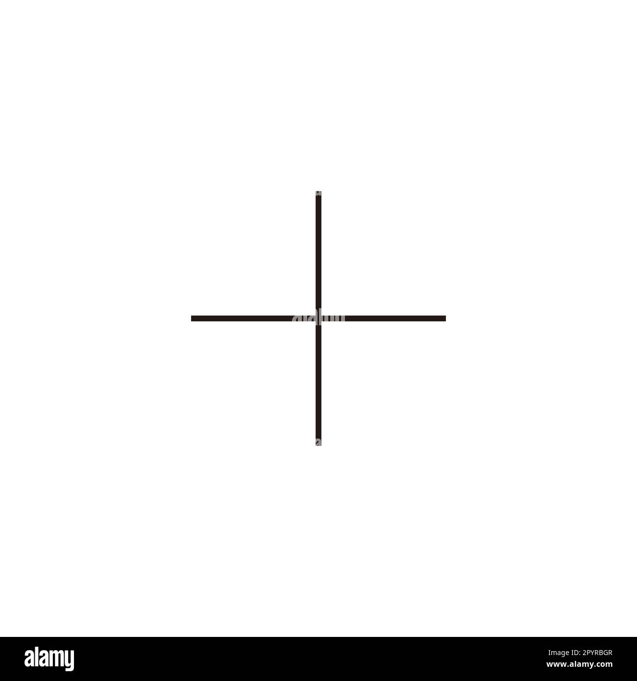 Plus: Linien-geometrisches Symbol einfacher Logo-Vektor Stock Vektor