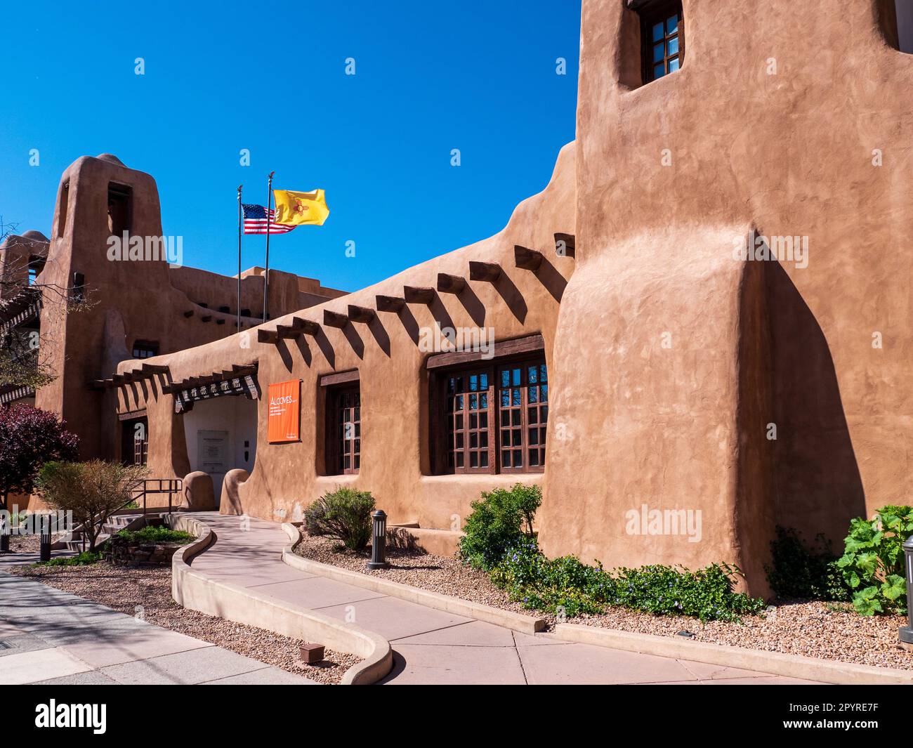 New Mexico Museum of Art in Santa Fe Stockfoto