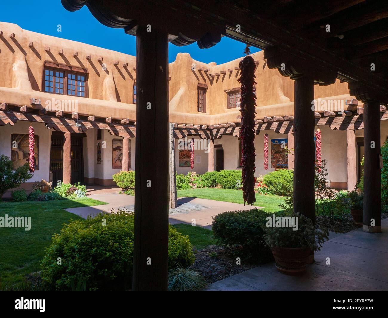 New Mexico Museum of Art in Santa Fe Stockfoto