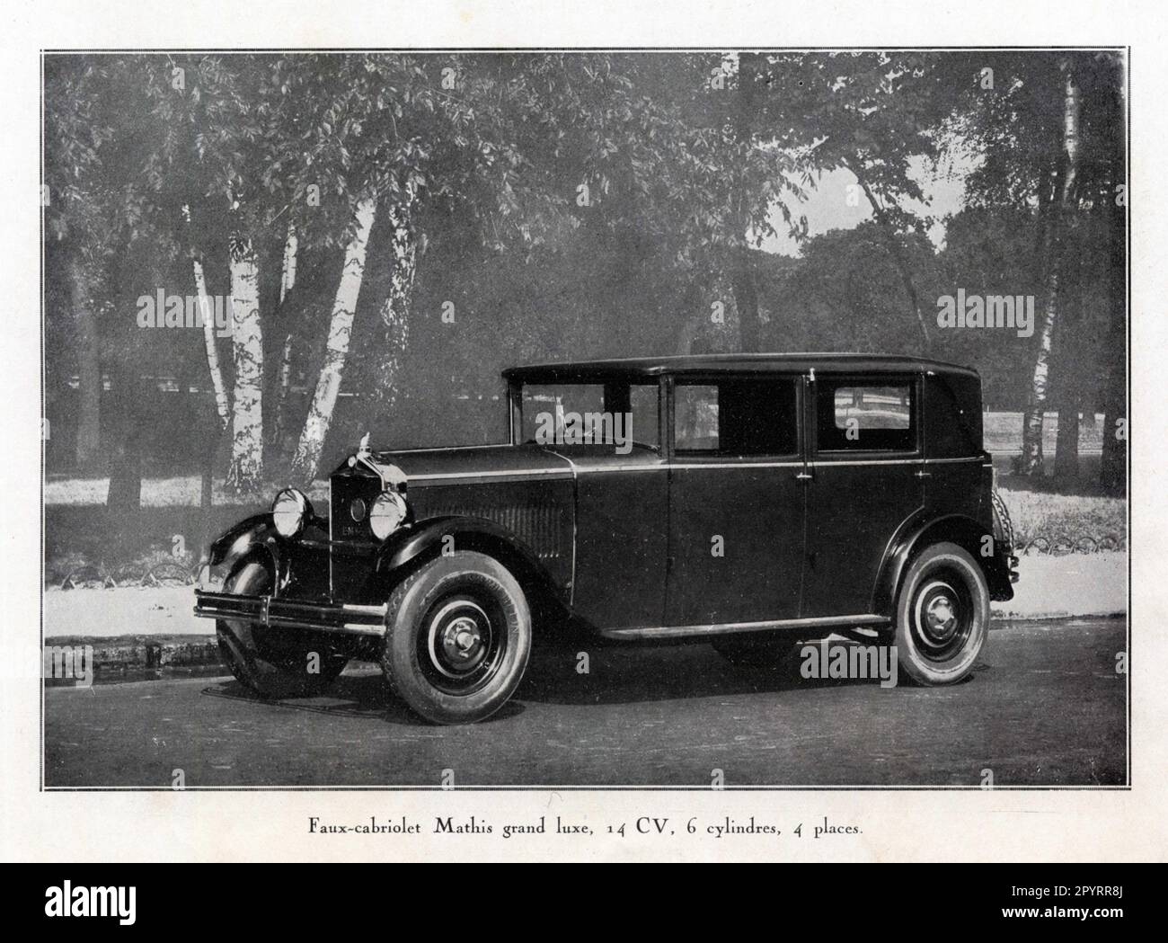 FAUX-CABRIOLET MATHIS GRAND LUXE, 14 CV, 6 CYLINDRES, 4 PLÄTZE. 1929 Stockfoto