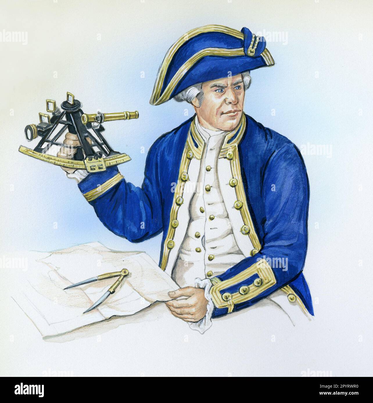 General - Captain James Cook (1728-1779) Entdecker Stockfoto