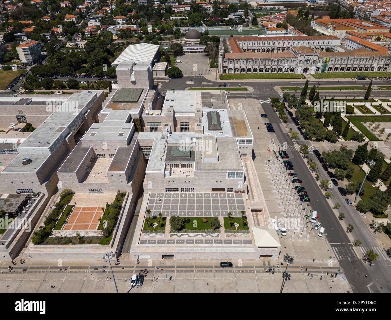 Wunderschöner Blick auf das CCB (Centro Cultural de BelÃ) Museumsgebäude Stockfoto