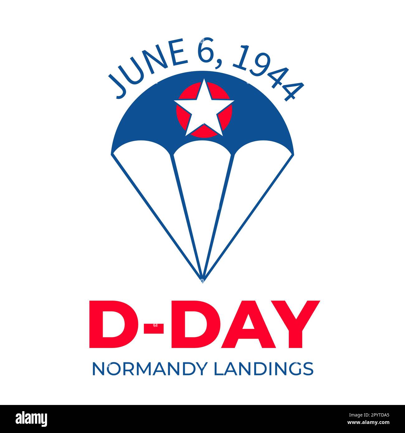 D-Day Typografie Poster. Vektorvorlage für Banner, Flyer, Postkarten usw. Stock Vektor