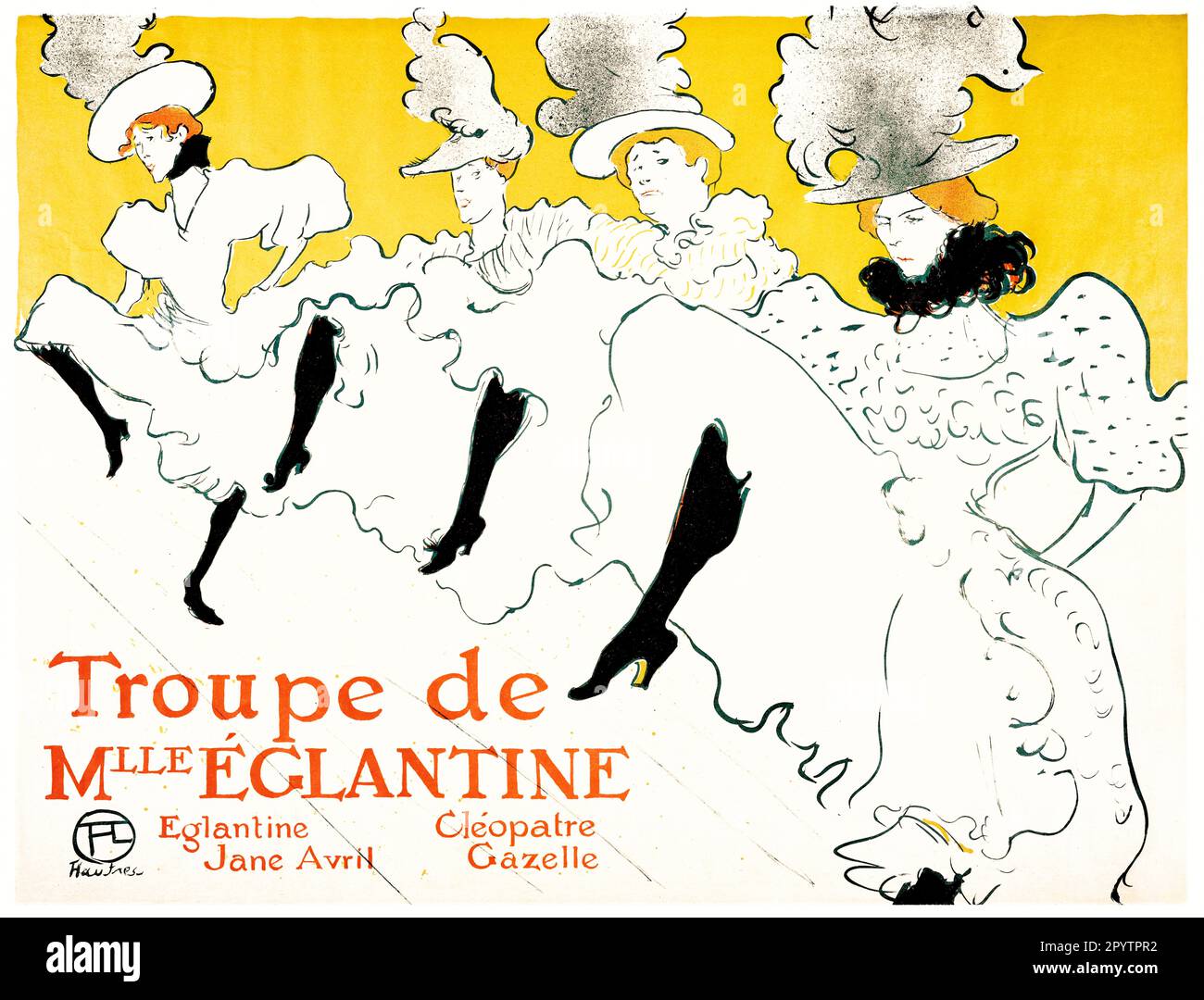 Mademoiselle Eglantines Troupe Vintage Illustration Von Henri De Toulouse Lautrec Französischer Künstler Stockfoto