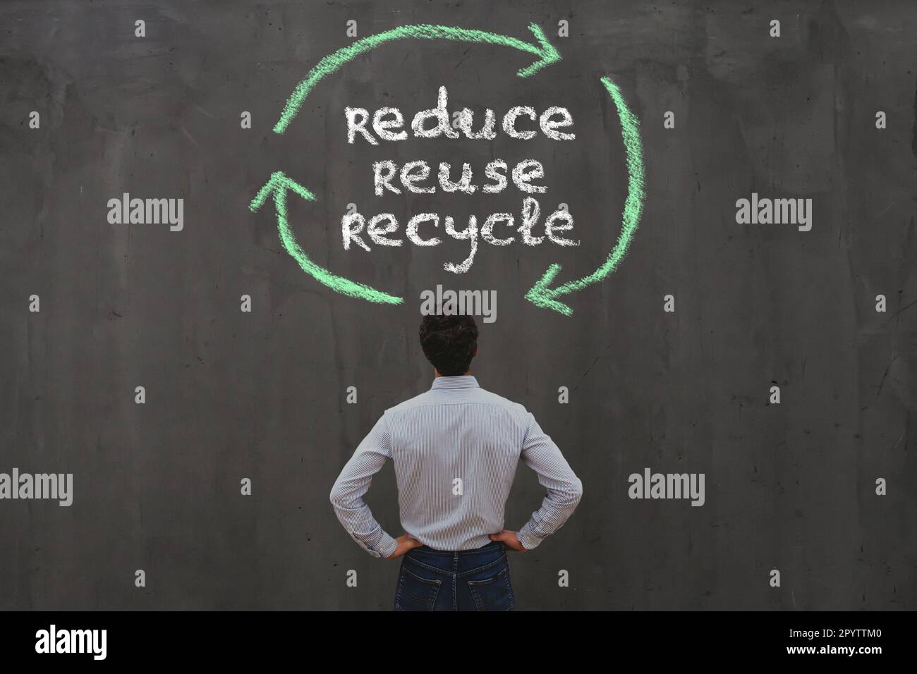 Reduzierung von Wiederverwertung, Recycling, Nachhaltigkeitskonzept Stockfoto