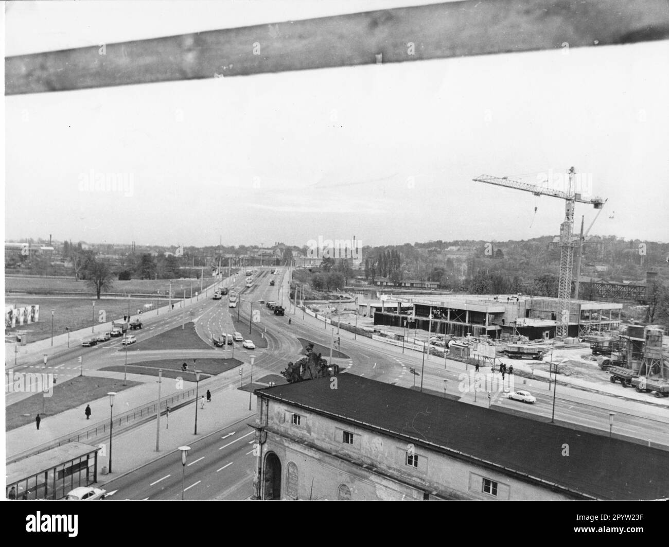 Potsdam beginnt heute mit dem Bau der Baustelle des Interhotel Mercurehotel, Fertigstellung 1969 Foto 1965????? . DDR. Historisch. Foto: Manfred Haseloff [automatisierte Übersetzung] Stockfoto