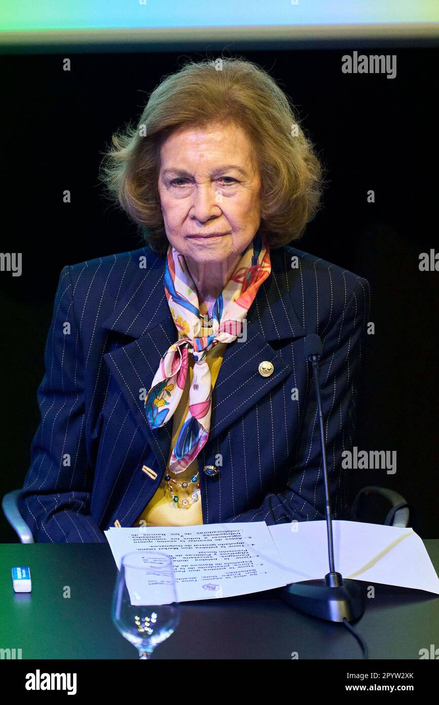Die ehemalige Königin Sofia nimmt am 5. Mai 2023 an der Eröffnung des