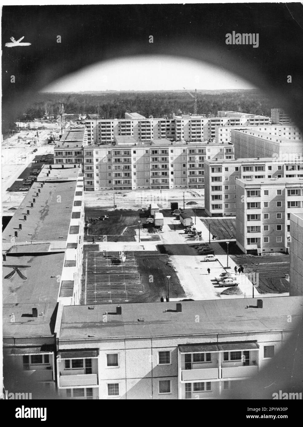 Potsdamer Wohngebiet am Stern im März 1977 Erweiterung Innenhof vorgefertigte Platte MBS 70 Foto: MAZ/Christel Köster [maschinelle Übersetzung] Stockfoto