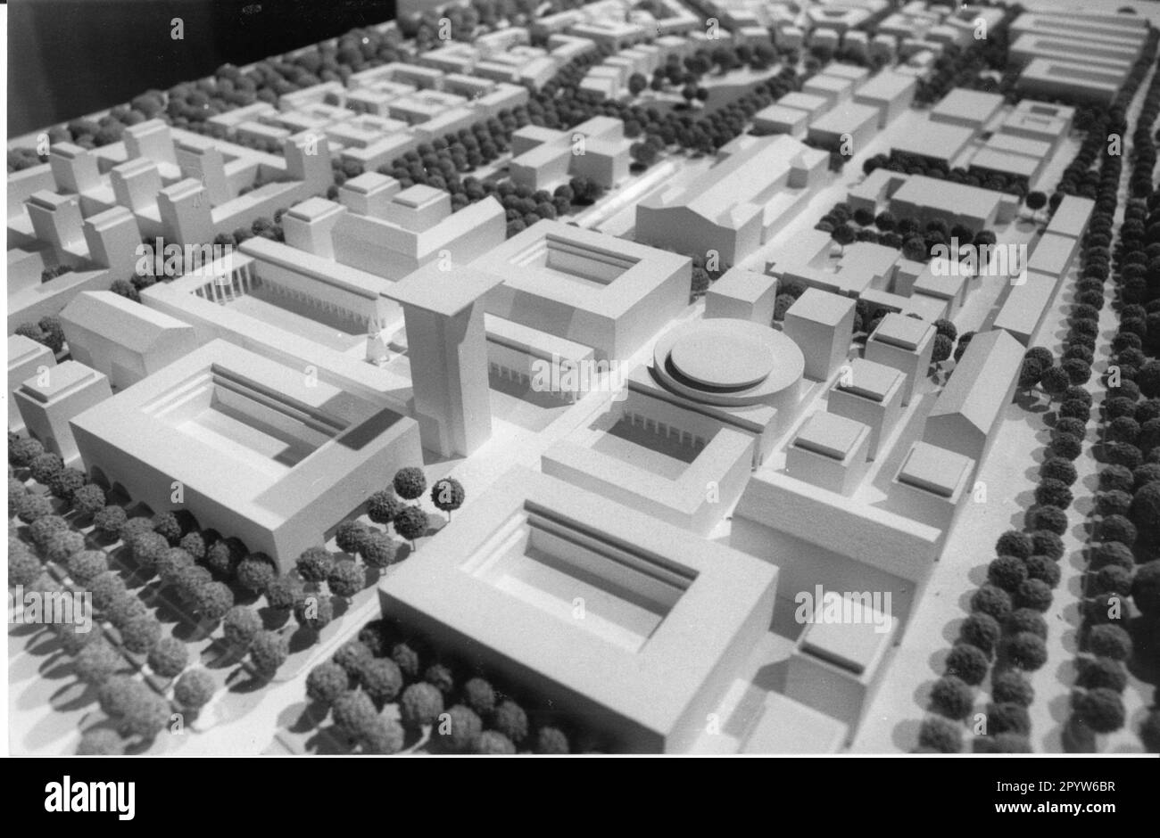 Modell oder Design für die zukünftige Babelsberg Media City auf der Website der DEFA Studios. Foto: MAZ/Michael Hübner [automatisierte Übersetzung] Stockfoto