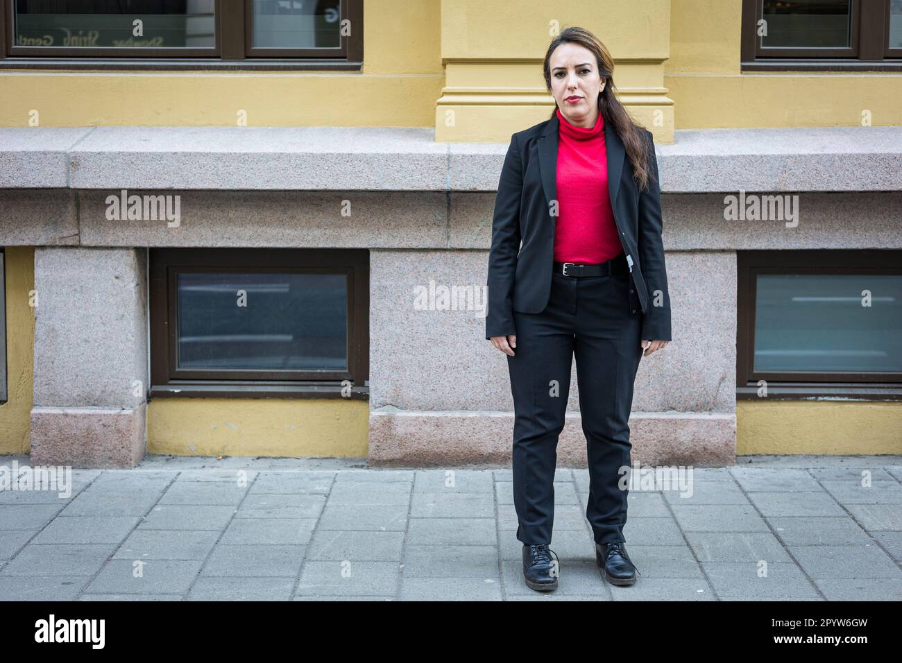 Oslo 20230503. Rechtsanwältin und Menschenrechtsaktivistin Stella Assange, die mit Julian Assange verheiratet ist, besucht das Presshaus in Oslo im Zusammenhang mit dem Tag der Pressefreiheit am 3. Mai. Foto: ALF Simensen/NTB Stockfoto