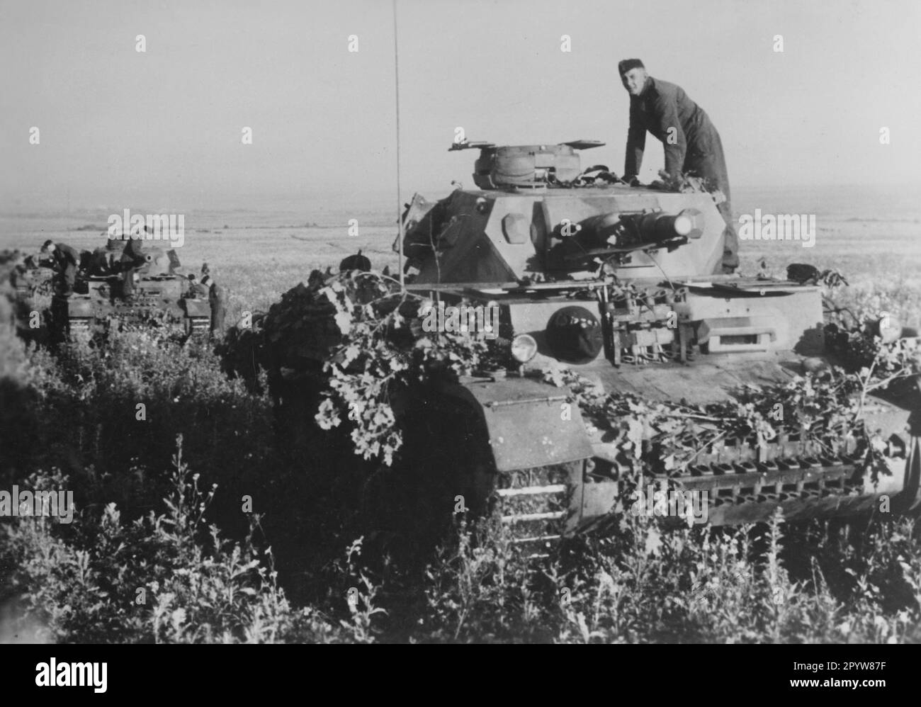 Panzer IV der Division Großdeutschland im Juni 1942 am ersten Tag der deutschen Sommeroffensive gegen Stalingrad im südlichen Teil der Ostfront. Foto: Kempe. [Maschinelle Übersetzung] Stockfoto