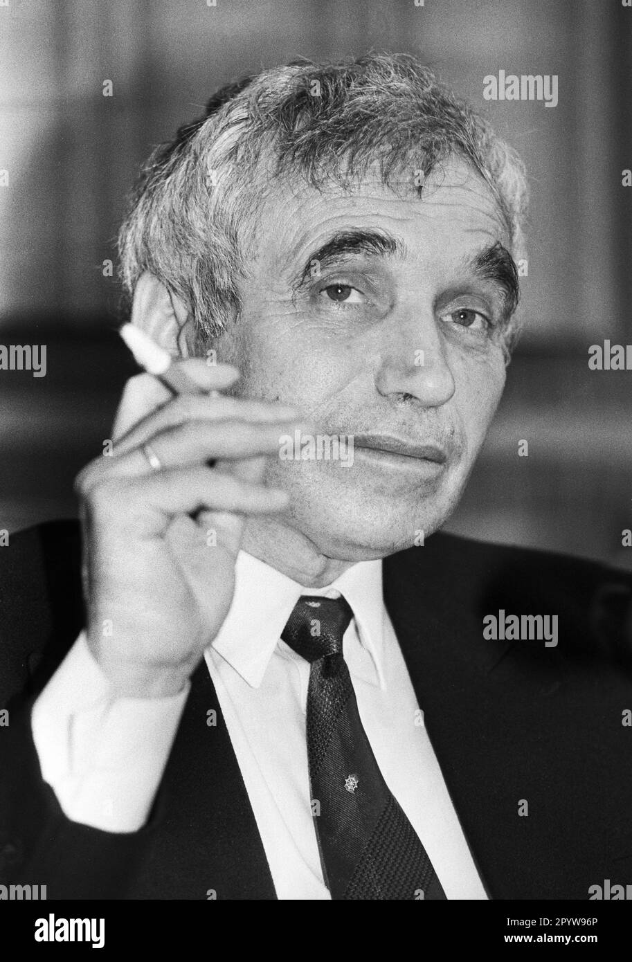 Deutschland, Bonn, 05.09.1991. Archiv: 28-34-35 bulgarischer Präsident auf Besuch Foto: Präsident Schelju Schelew [automatisierte Übersetzung] Stockfoto