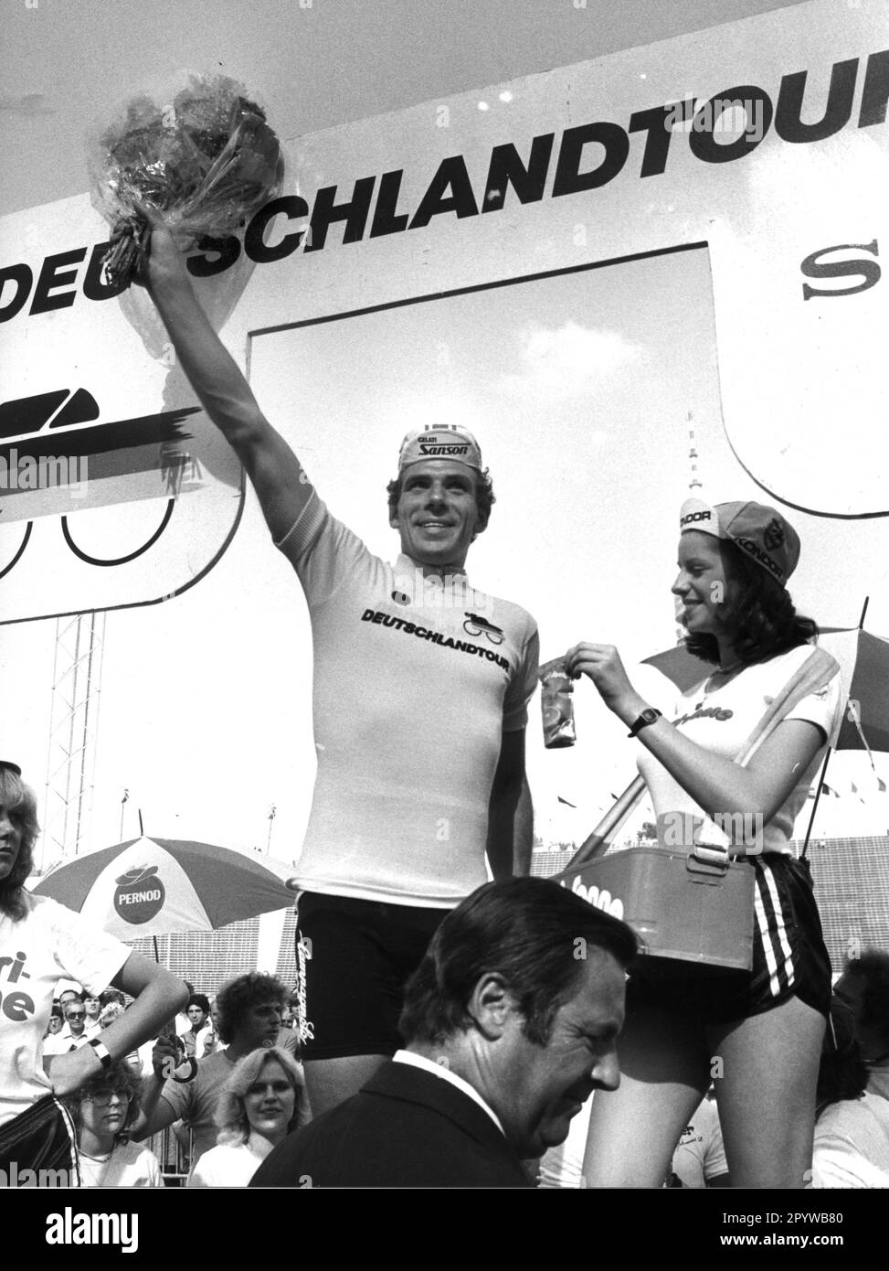 Radfahren: Gregor Braun als Gewinner der Deutschland Tour 1980. 10.08.1980. Nur für journalistische Zwecke! Nur zur redaktionellen Verwendung! [Maschinelle Übersetzung] Stockfoto
