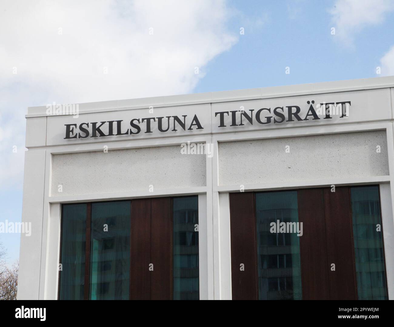 Schwedische Bezirksgerichte im neuen Gerichtsgebäude von Eskilstuna Stockfoto