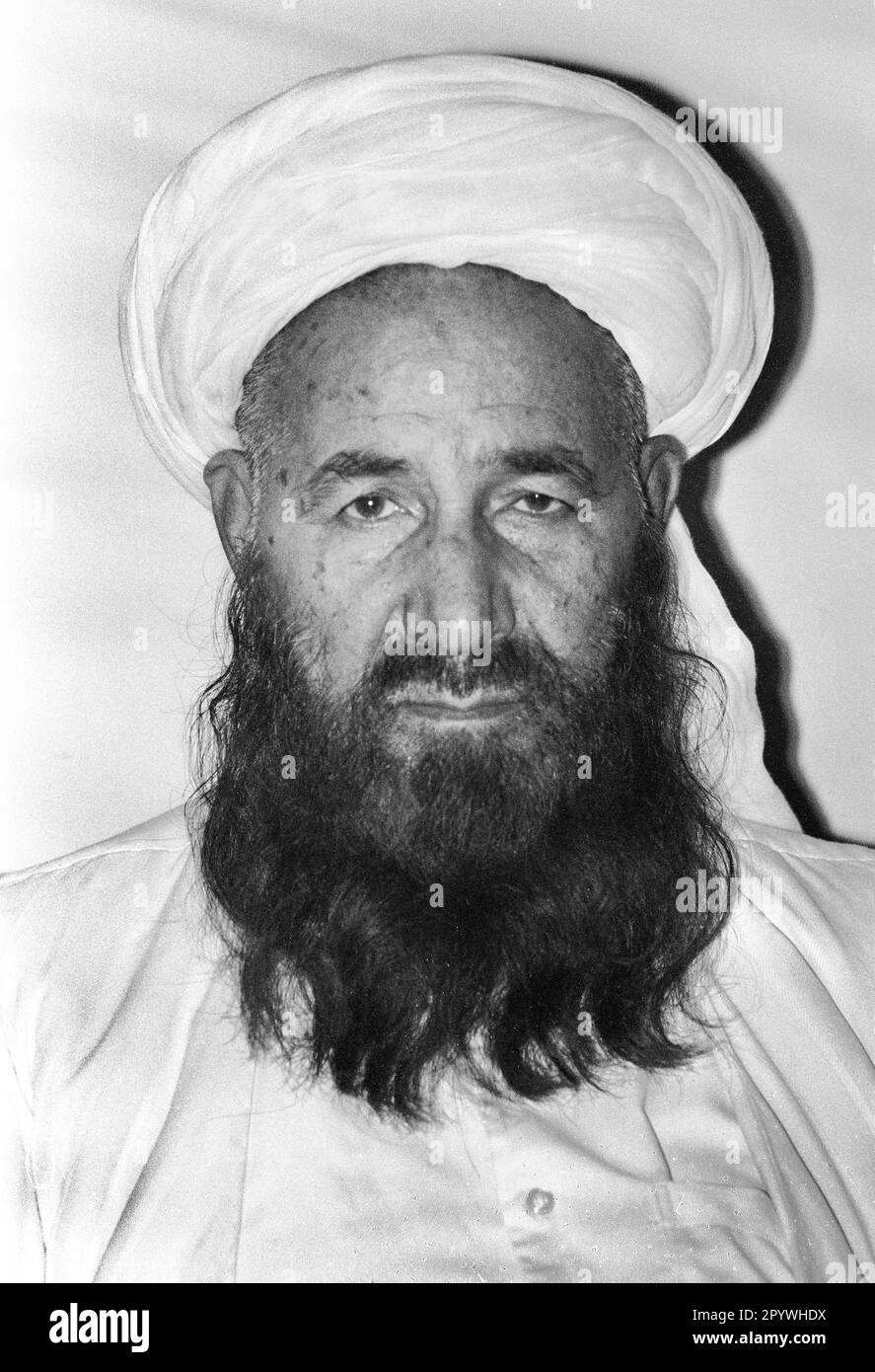 Afghanistan, 24. Oktober 1990. Archivnummer: Foto 21-49-30: Mawlawi Junis Khalis war ein afghanischer Politiker, Mudschaheddin-Führer und Gründer der islamistischen Partei Hezb-e Eslami. [Maschinelle Übersetzung] Stockfoto