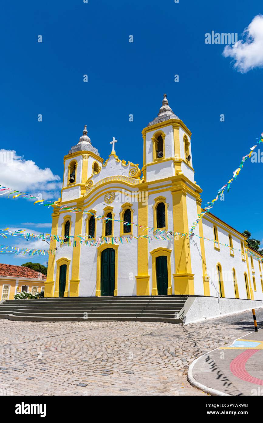 Matriz Sagrado Coracao De Jesus Kirche, Laranjeiras, Sergipe, Brasilien Stockfoto
