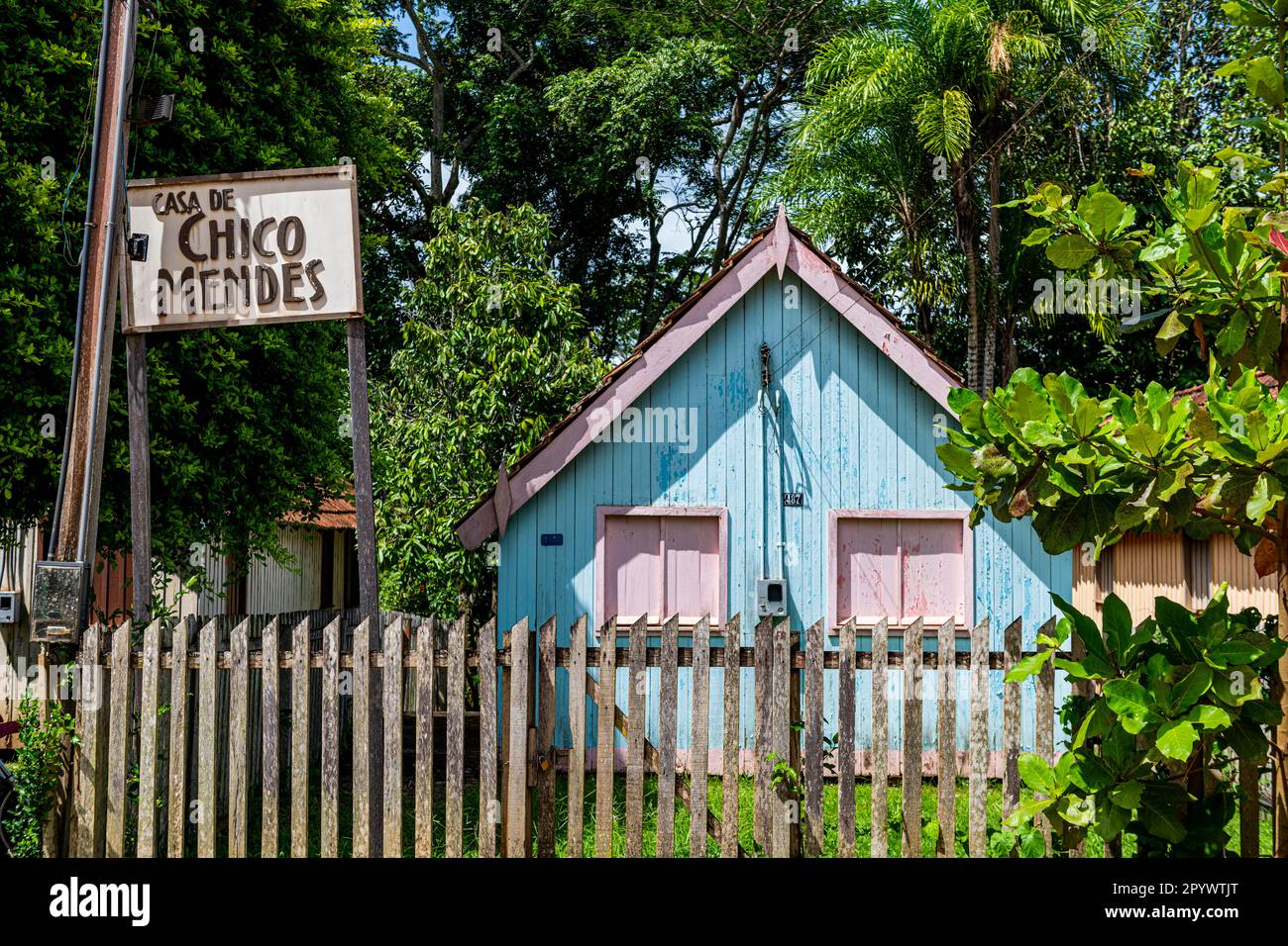 Geburtsort von Chico Mendes, Xapuri, Acre State, Brasilien Stockfoto