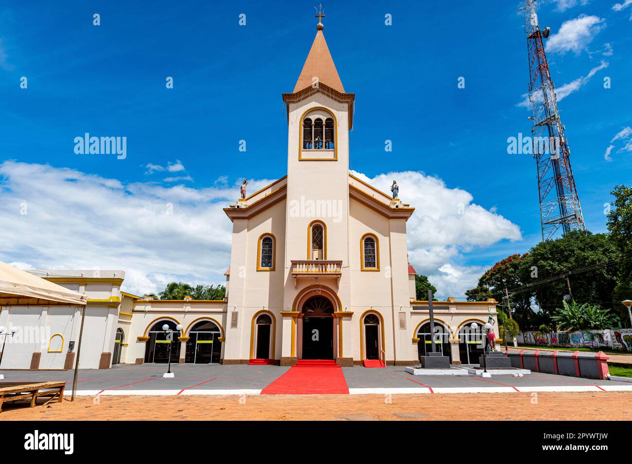 Kirche des Heiligen Sebastian, Xapuri, Acre State, Brasilien Stockfoto
