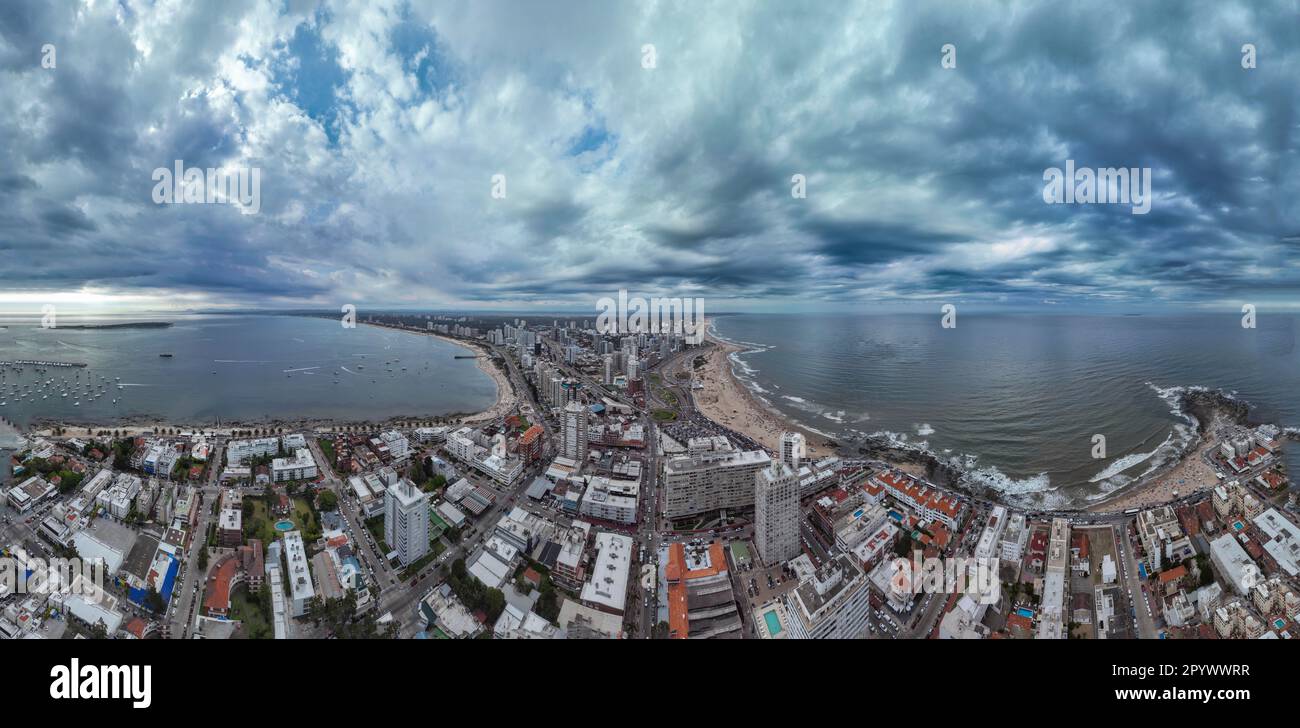 Aerial of Punta del Este, Uruguay Stockfoto