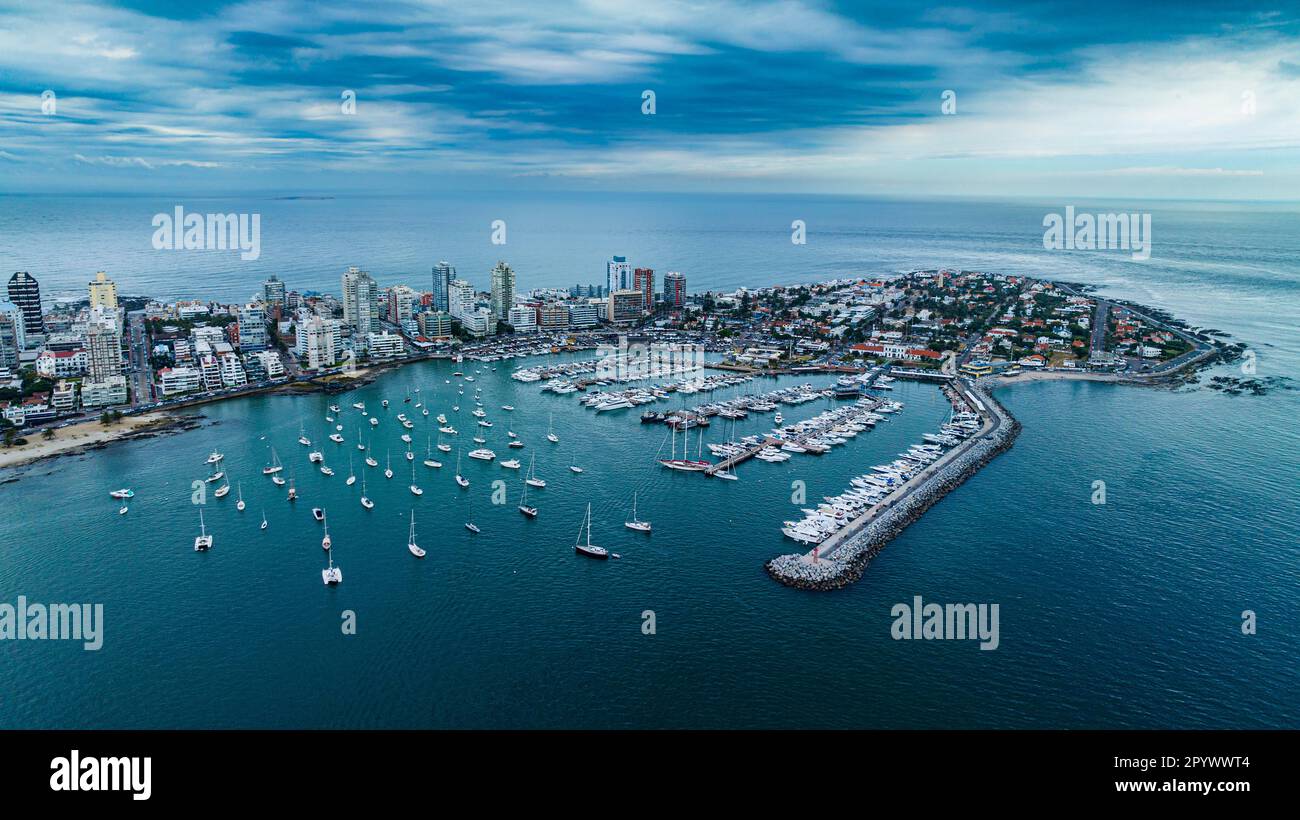 Aerial of Punta del Este, Uruguay Stockfoto