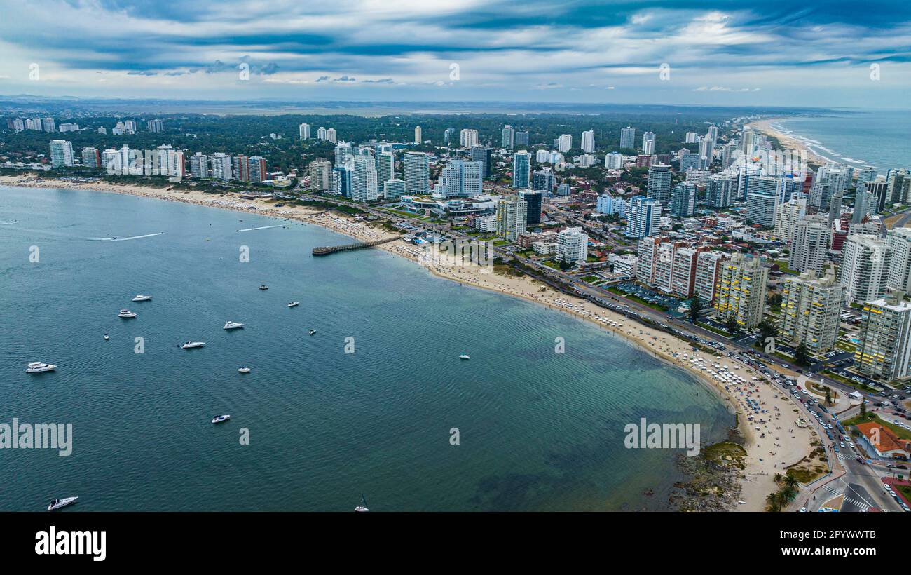Aerial of Punta del Este, Uruguay Stockfoto