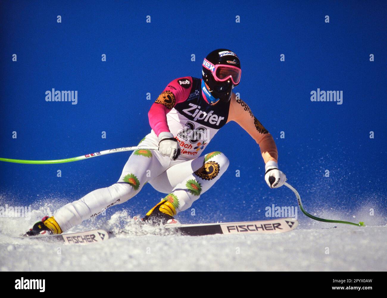 SKI ALPIN SAISON 90/91 Weltmeisterschaft 1991 Saalbach-Hinterglemm Downhill Men 27.01.1991 Markus WASMEIER (GER) xxNOxMODELxRELEASExx (automatisierte Übersetzung) - ÖSTERREICH RAUS Stockfoto