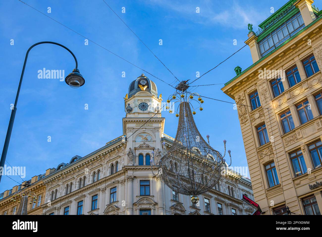 Weihnachtslichter am Stephans Platz, Wien, Österreich Stockfoto