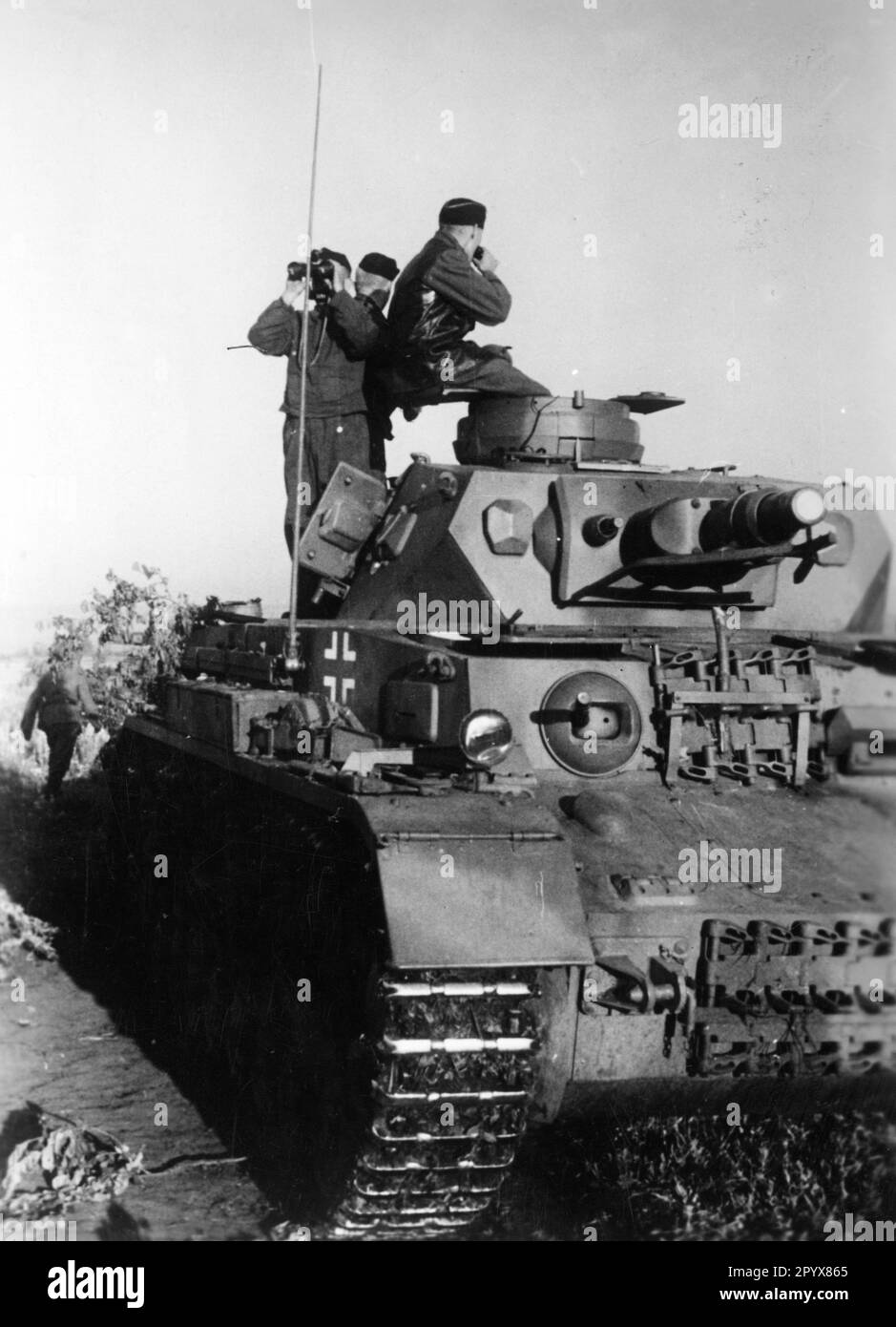 Panzer IV mit Division Großdeutschland im südlichen Teil der Ostfront. Foto: Kempe [maschinelle Übersetzung] Stockfoto
