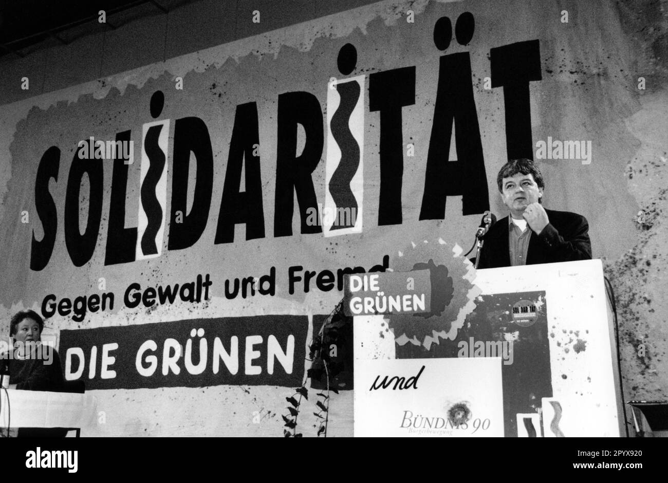 Allianz '90/die Grünen 1993-1997, Politik, Parteien, Deutschland seit der 1990. Bundesrepublik Deutschland Stockfoto