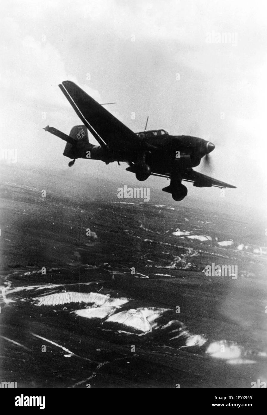 Junkers Ju 87 auf einem feindlichen Flug im Gebiet Don. Foto: Knudsen. [Maschinelle Übersetzung] Stockfoto