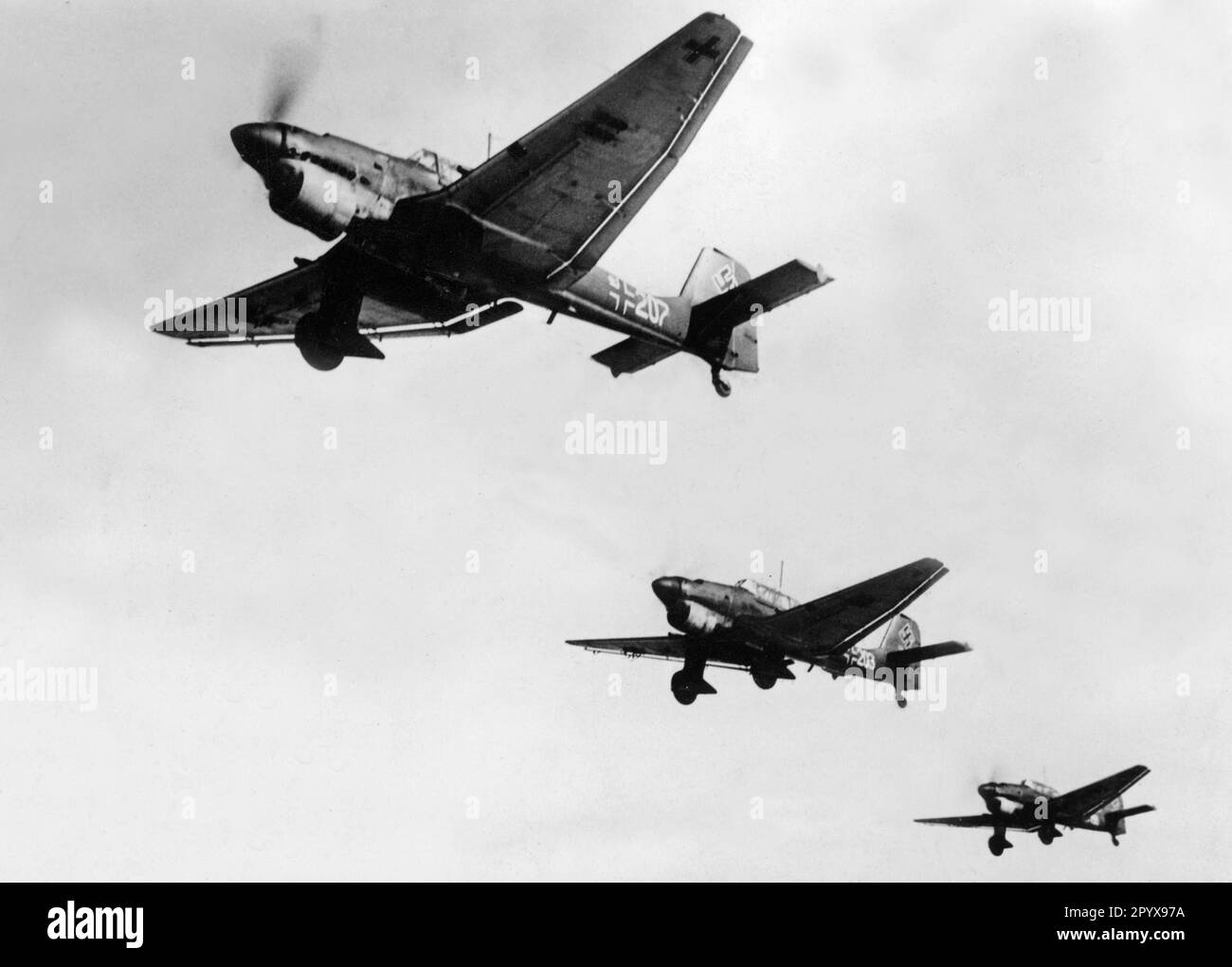 Junkers Ju 87 im Flug. [Maschinelle Übersetzung] Stockfoto
