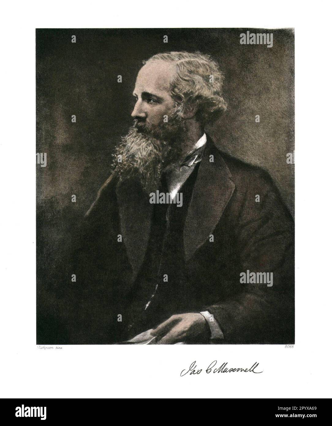 James Clerk Maxwell, schottischer Physiker. Foto: Heliogravure, Corpus Imaginum, Hanfstaengl Collection. [Maschinelle Übersetzung] Stockfoto