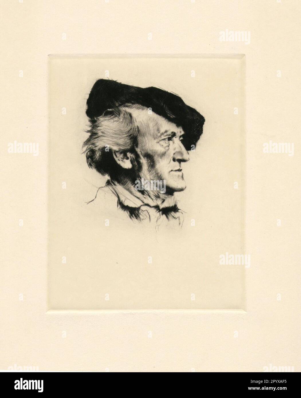 Richard Wagner (1813-1883), deutscher Komponist. Foto: Heliogravure, Corpus Imaginum, Hanfstaengl Collection. [Maschinelle Übersetzung] Stockfoto