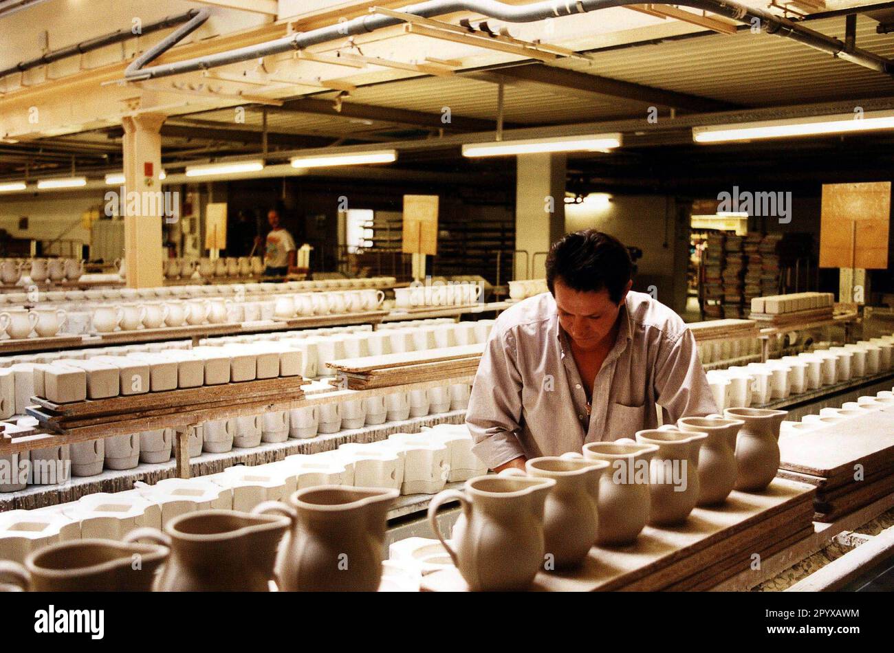 Aufnahmedatum: 01.10.1999 Villeroy und Boch: Porzellanfabrik in Luxemburg. [Maschinelle Übersetzung] Stockfoto