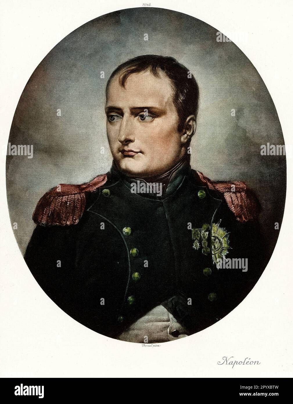 Napoleon I, Kaiser der Franzosen (1804-14/15). Gemälde von Vernet. Foto: Heliogravure, Corpus Imaginum, Hanfstaengl Collection. [Maschinelle Übersetzung] Stockfoto
