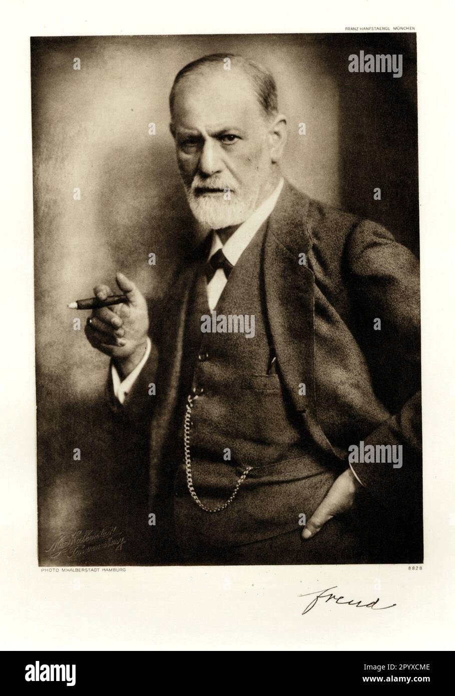 Sigmund Freud (1856-1939), Osterreichischer Arzt, Begründer der Psychoanalyse. Das Foto wurde um 1930 von Photo Halberstadt, Hamburg, aufgenommen. Foto: Heliogravure, Corpus Imaginum, Hanfstaengl Collection. [Maschinelle Übersetzung] Stockfoto