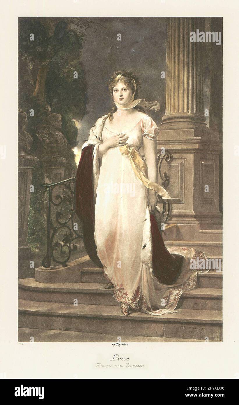 Luise Prinzessin von Mecklenburg-Strelitz (1776-1810), Preußische Königin. Malerei von Gustav Richter. Foto: Heliogravure, Corpus Imaginum, Hanfstaengl Collection. [Maschinelle Übersetzung] Stockfoto