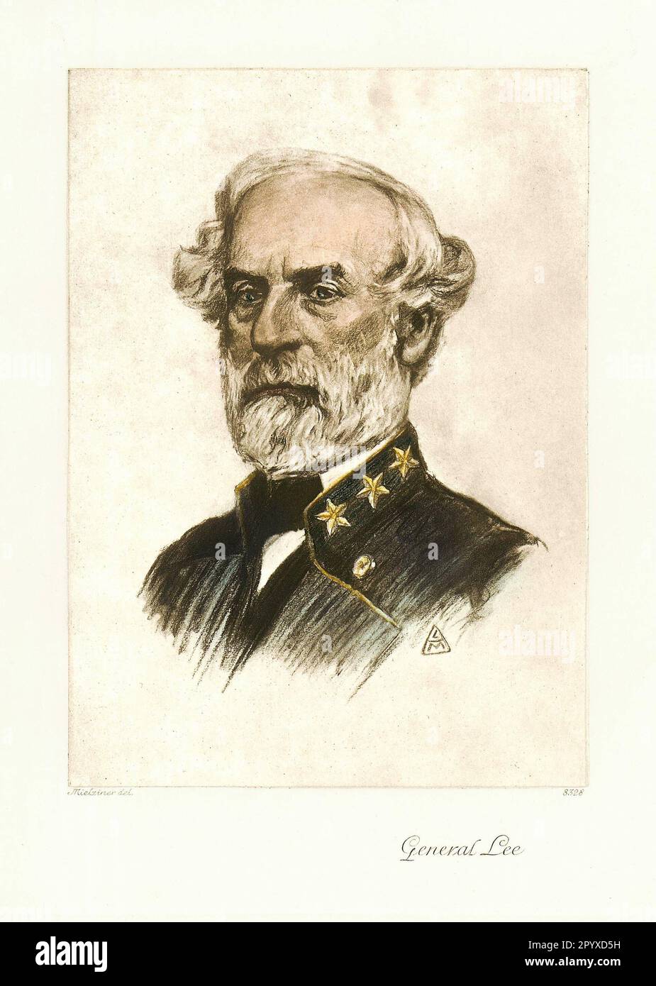 Robert Edward Lee (1807-1870), amerikanischer General. Gemälde von Leo Mielziner. Foto: Heliogravure, Corpus Imaginum, Hanfstaengl Collection. [Maschinelle Übersetzung] Stockfoto