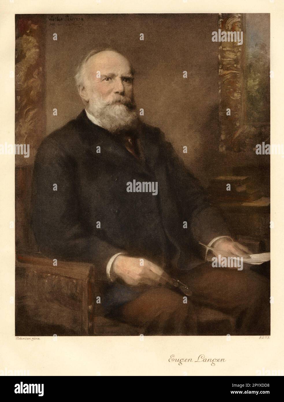 Eugen Langen (1833-1895), Ingenieur und Unternehmer. Spielte eine wichtige Rolle bei der Erfindung des Benzinmotors. Malerei von Walter Petersen. Foto: Heliogravure, Corpus Imaginum, Hanfstaengl Collection. [Maschinelle Übersetzung] Stockfoto