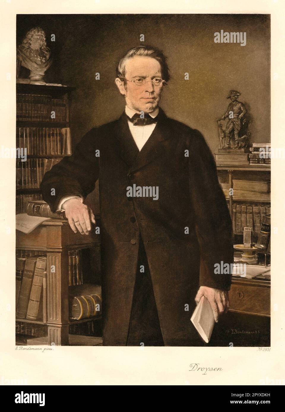 Johann Gustav Droysen (1808-1884), Deutscher Historiker und Politiker. Er gründete die preußisch-kleine deutsche Historiographie. Malerei von Eduard Bendemann (1811-1889). Foto: Heliogravure, Corpus Imaginum, Hanfstaengl Collection. [Maschinelle Übersetzung] Stockfoto