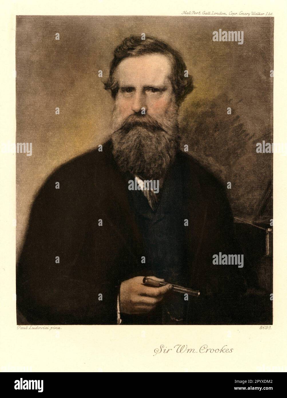 Sir William Crookes (1832-1919), britischer Physiker und Chemiker. Malerei von Paul Ludovici. Foto: Heliogravure, Corpus Imaginum, Hanfstaengl Collection. [Maschinelle Übersetzung] Stockfoto