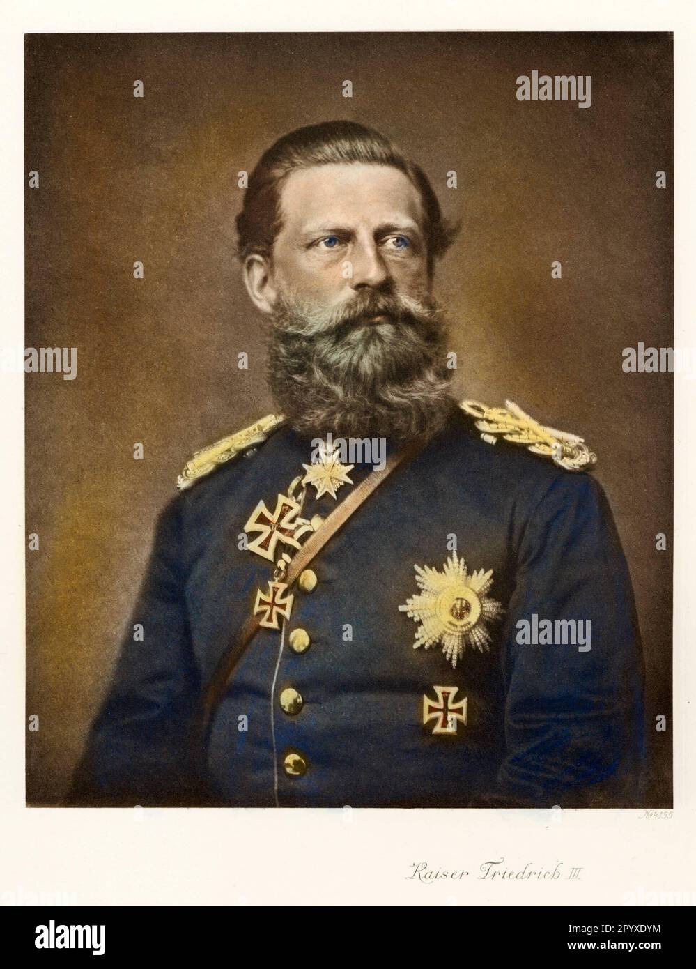 Kaiser Friedrich III. (18.10.1831 - 15.06.1888), König von Preußen und Kaiser des Deutschen Reiches. Foto: Heliogravure, Corpus Imaginum, Hanfstaengl Collection. [Maschinelle Übersetzung] Stockfoto