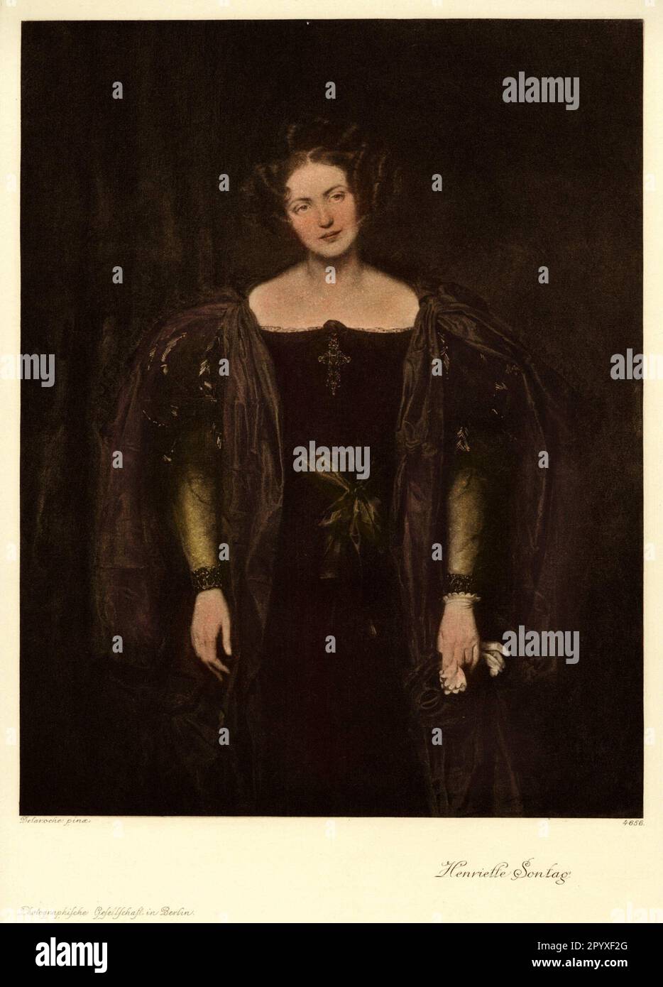 Henriette Sontag (richtiger Name Gertrud Walpurgis Sonntag, 1806-1854), deutsche Opernsängerin und Sopran. Malerei von Delaroche. Foto: Heliogravure, Corpus Imaginum, Hanfstaengl Collection. [Maschinelle Übersetzung] Stockfoto