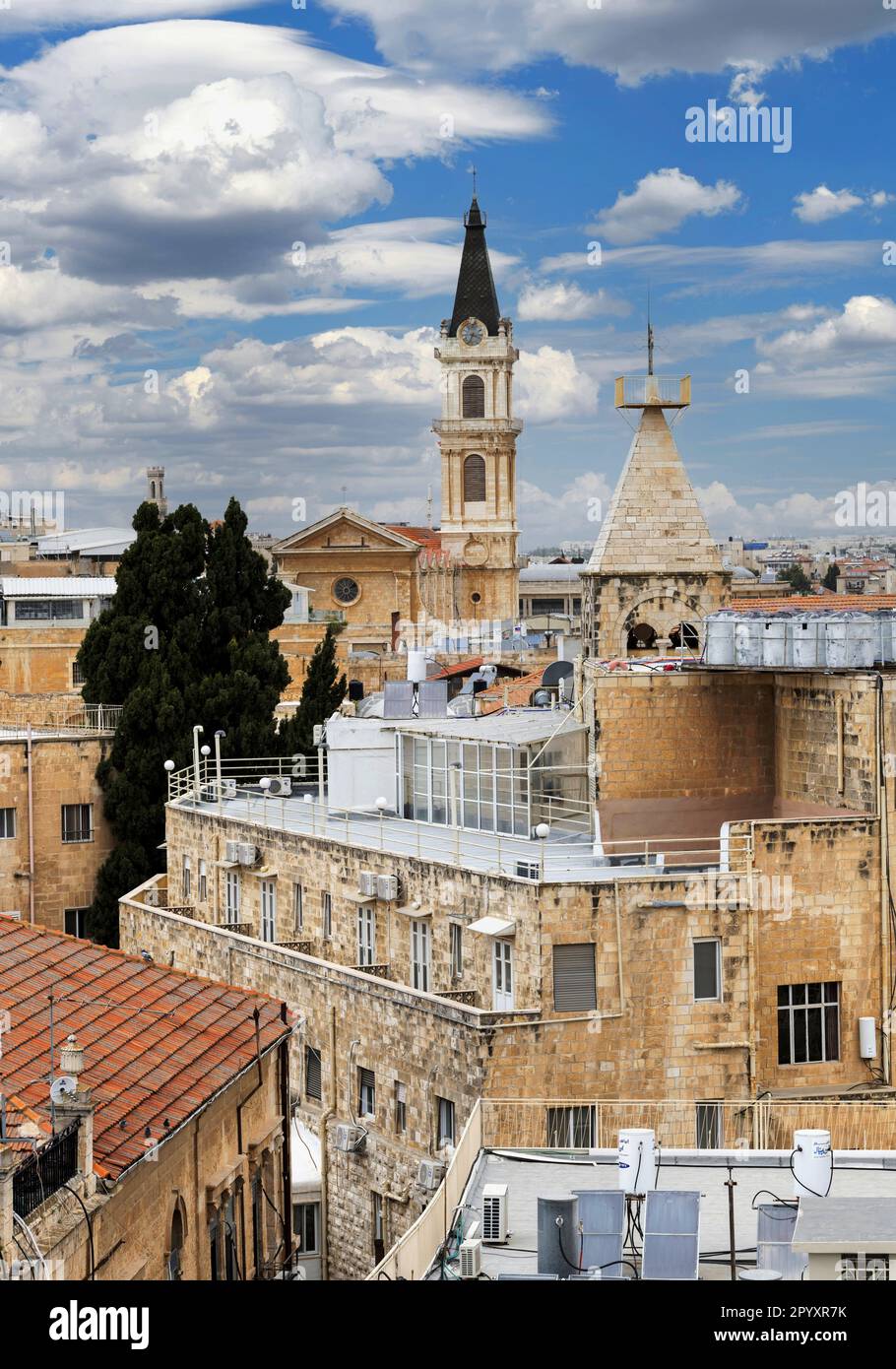 Christliches Viertel in der Altstadt von Jerusalem Stockfoto