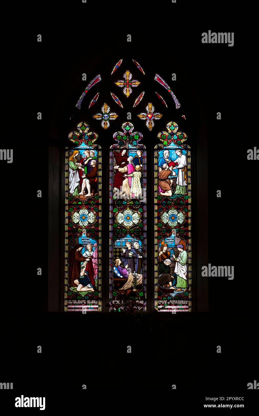 St. Peter & St. Paul Kirche, Buntglasfenster, Bardwell, Suffolk Stockfoto