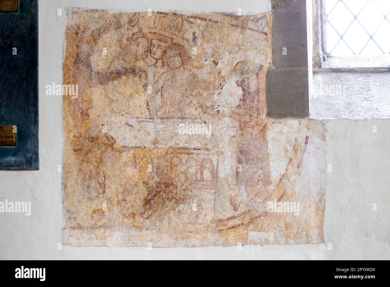 St. Peter und St. Paul Kirche Wandgemälde aus dem 15. Jahrhundert, Bardwell, Suffolk Stockfoto