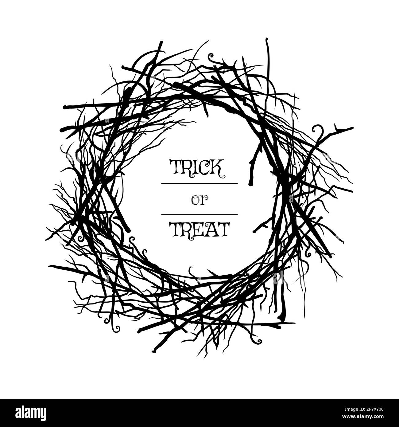 Halloween-Kranz-Vektordarstellung isoliert Stock Vektor
