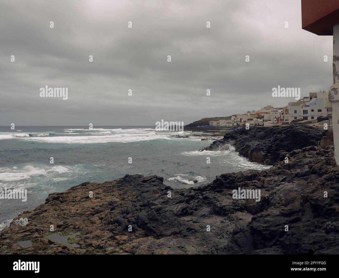 Ein Dorf an der Küste von Gran Canaria Stockfoto